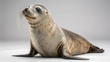 Fototapeta premium Seal in full view on studio background