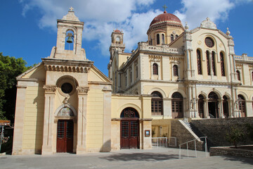 Fototapeta premium orthodox cathedral (agios minas) in heraklion in crete in greece