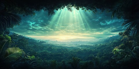 Obraz premium Grass field valley banner 