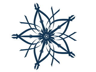 Pentagon mandala with geometric pattern