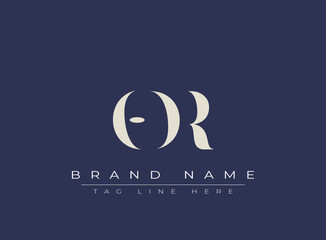Obraz premium ODR abstract letter logo design. This logo is designed by three abstract letters.