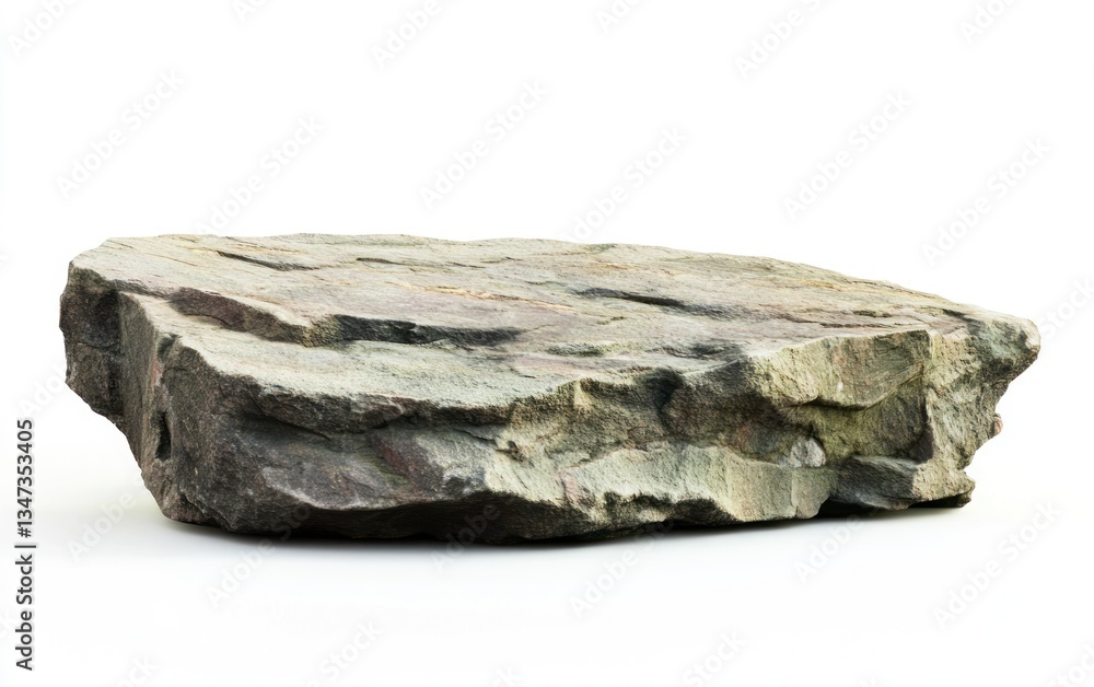Poster isolated stone platform with rough texture for product display mockup
