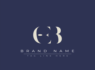 OEB abstract letter logo design. This logo is designed by three abstract letters.