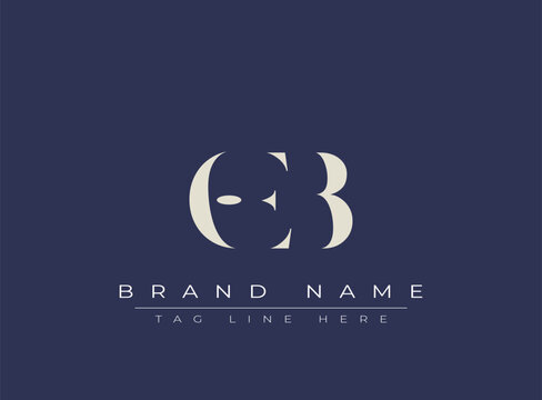 OEB abstract letter logo design. This logo is designed by three abstract letters.