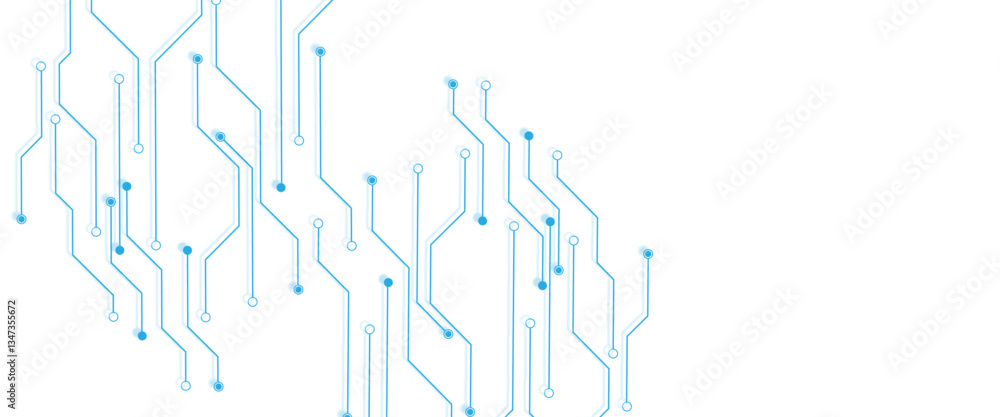 Poster vector abstract technology on a white background. technology black circuit diagram.