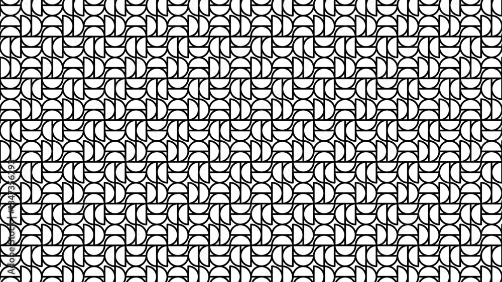 Poster vector geometric pattern background. abstract black and white line art background