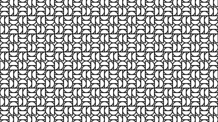 Vector geometric pattern background. Abstract black and white line art background