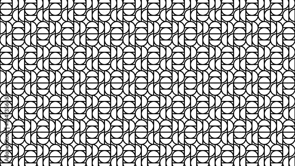 Poster vector geometric pattern background. abstract black and white line art background