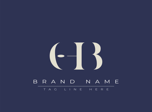 OHB abstract letter logo design. This logo is designed by three abstract letters.