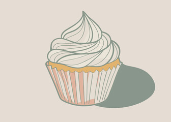 Whipped Cream Cupcake. A Delectable Treat