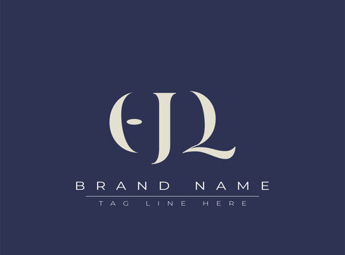 OJQ abstract letter logo design. This logo is designed by three abstract letters.