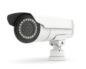 Security camera isolated on white background, surveillance