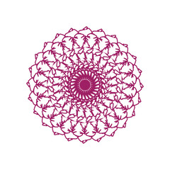 Radial Floral Geometric Mandala Design
