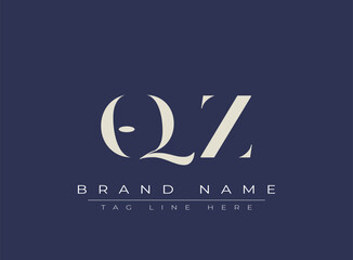 OQZ abstract letter logo design. This logo is designed by three abstract letters.