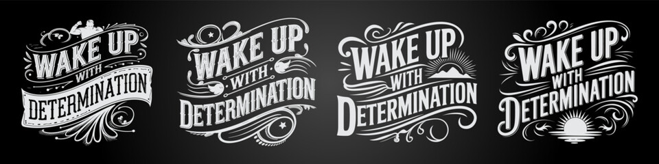 Inner Strength with Chalkboard Motivation and Bold Typography Designs for Success