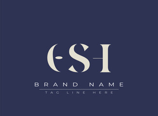 OSH abstract letter logo design. This logo is designed by three abstract letters.