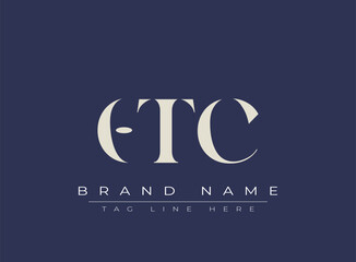 OTC abstract letter logo design. This logo is designed by three abstract letters.