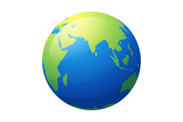 World map planet earth vector illustration, earth on white background, Earth Day, Modern 3d world map concept.