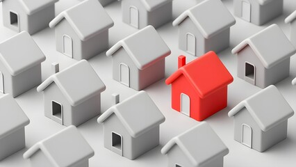 The lights of thousands of houses are red