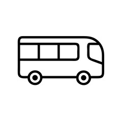 Icon of a bus on a transparent background