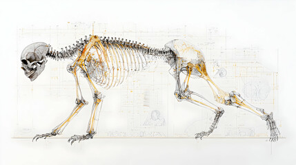 Fototapeta premium Animal Skeleton Illustration