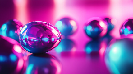 Nowoczesna kartka na Wielkanoc. Neonowe pisanki