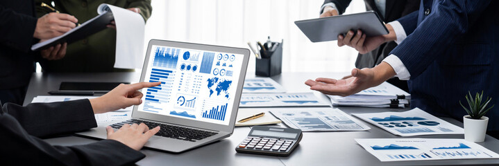 Business data dashboard provide brisk business intelligence analytic for marketing strategy planning