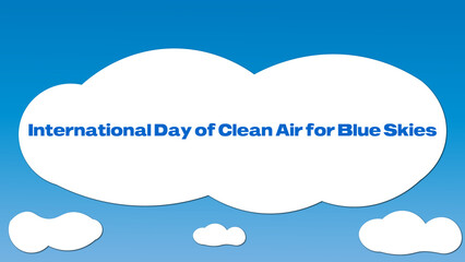 International Day of Clean Air for Blue Skies