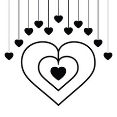 Suspended Love A Line Art Expression