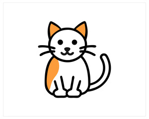 Obraz premium Cat vector and cat icon