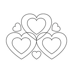 Strings of Love in the line art design