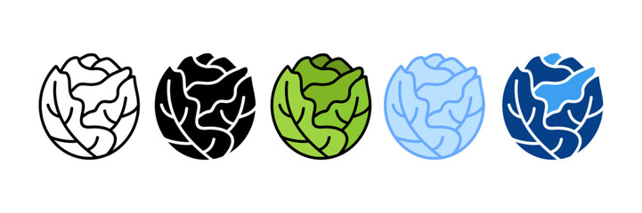 Cabbage  Icon Set Multiple Style Collection