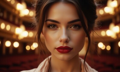 Elegant woman with striking features