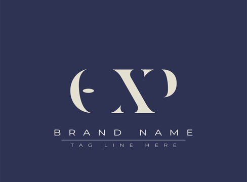 OXP abstract letter logo design. This logo is designed by three abstract letters.