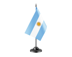 Argentina small national flag isolate background