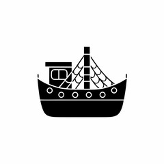 creative details Fishing Boat Icon vector illustration