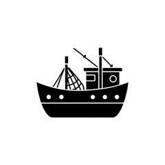 creative details Fishing Boat Icon vector illustration