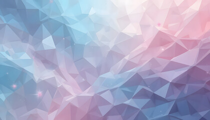 Fototapeta premium Abstract Pastel Polygonal Background with Blue Pink Gradient