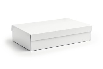 Naklejka premium A plain white rectangular box, possibly for packaging or storage.