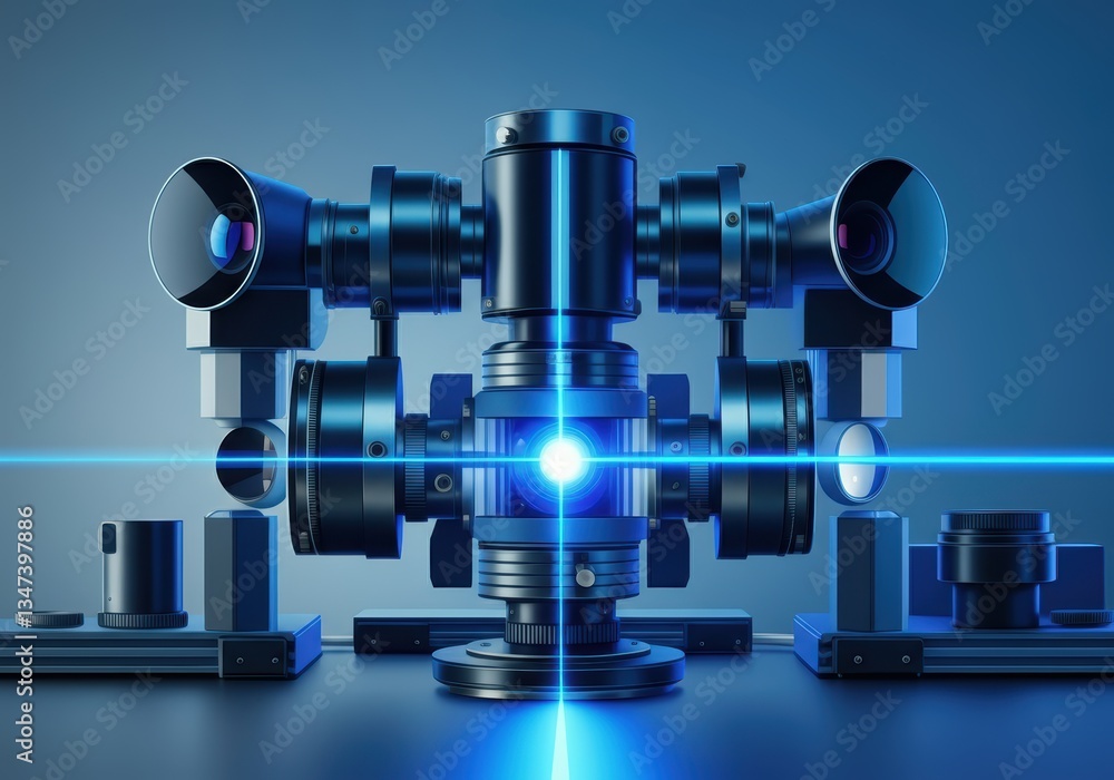 Poster advanced camera system with multiple lenses and a central light source