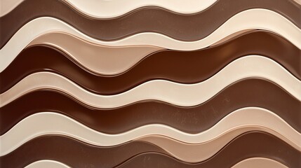 Abstract wavy patterns on a bronze-colored textured surface at sunset