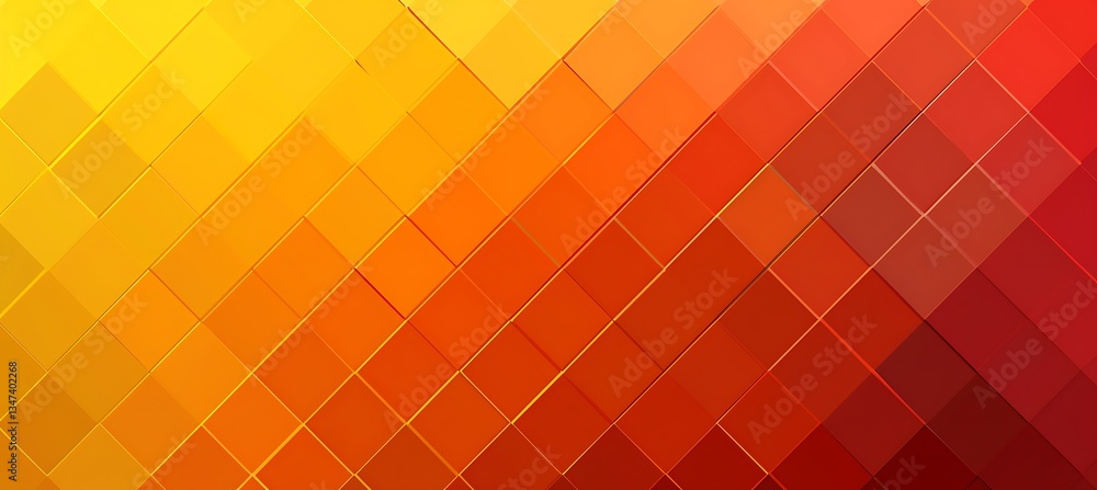 Aufkleber backdrop featuring rhombus grid with alternating orange and yellow shades – empty template for web b