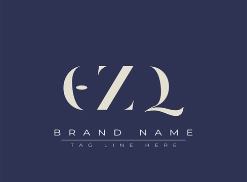 OZQ abstract letter logo design. This logo is designed by three abstract letters.