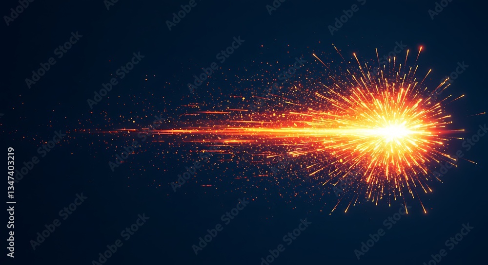 Poster dynamic spark explosion bursting energy on dark backdrop abstract digital effect