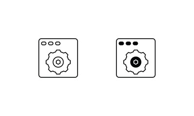 Setting vector icons set stock illustration