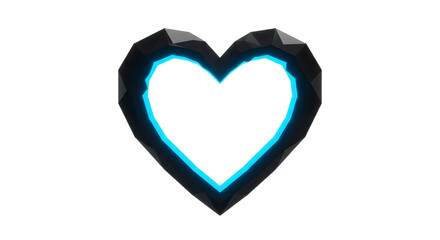 Fototapeta premium Blue Heart with Outline