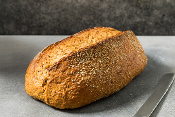 Organic Rustic Whole Grain Italian Bread Loaf