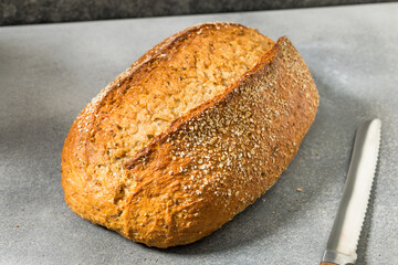 Organic Rustic Whole Grain Italian Bread Loaf