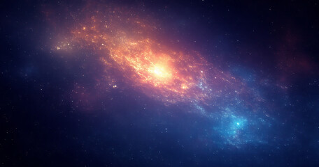 Fototapeta premium Beautiful space with stars, nebulaes and colorful galaxies, beautiful of colours in space.