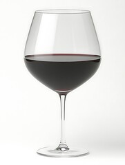 Elegant still life showcasing a wine glass filled with a deep red wine